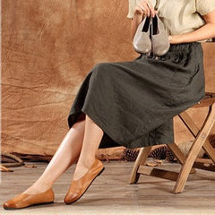 Handmade Soft Shoes Flat Shoes Retro Leather Shoes
