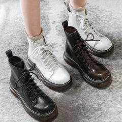 Combat Boots Platform Leather Martin Boots