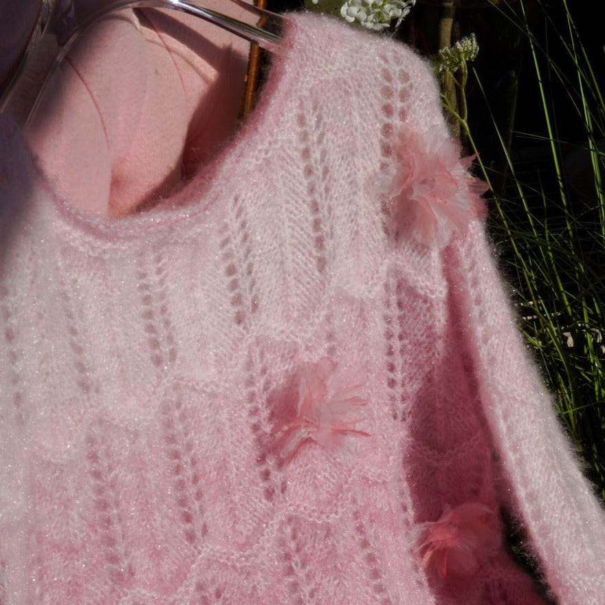 Lazy Gentle Wool Gradient Round Neck Pullover Sweater
