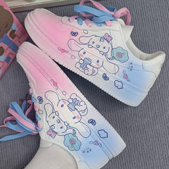 Cute Preppy Sneakers Aesthetic Shoe With Low-top