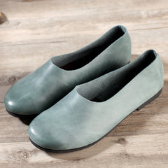 Handmade Soft Shoes Flat Shoes Retro Leather Shoes
