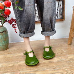 Handmade Soft Leather Retro Flats Shoes