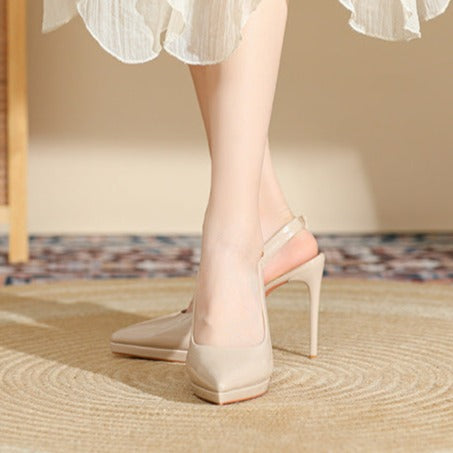 Slingback Pointed Toe Pump High Heels