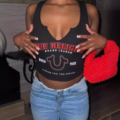 Ayana Grunge Shoelace Crop Top