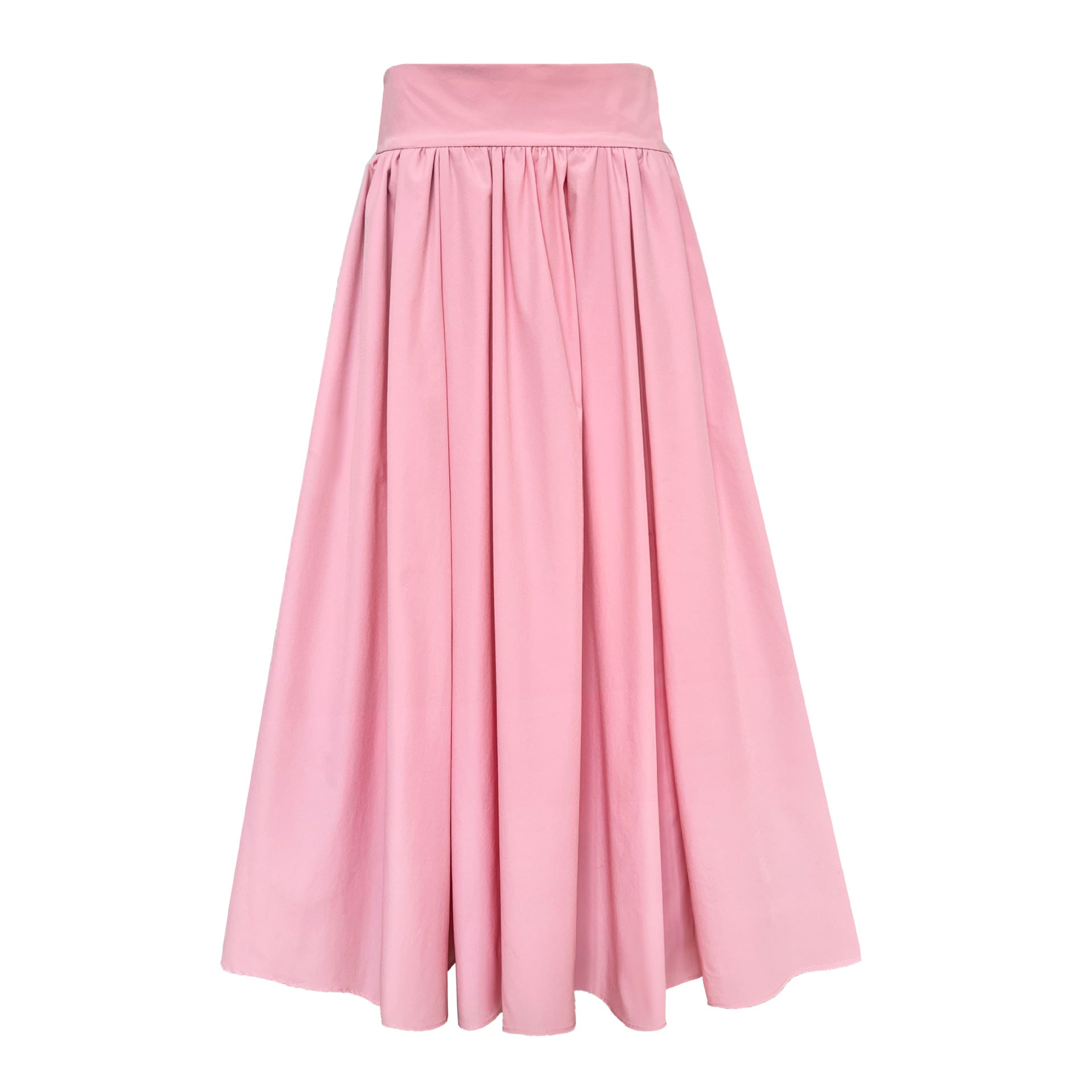 French Pink Swing A-Line Pleated Skirt