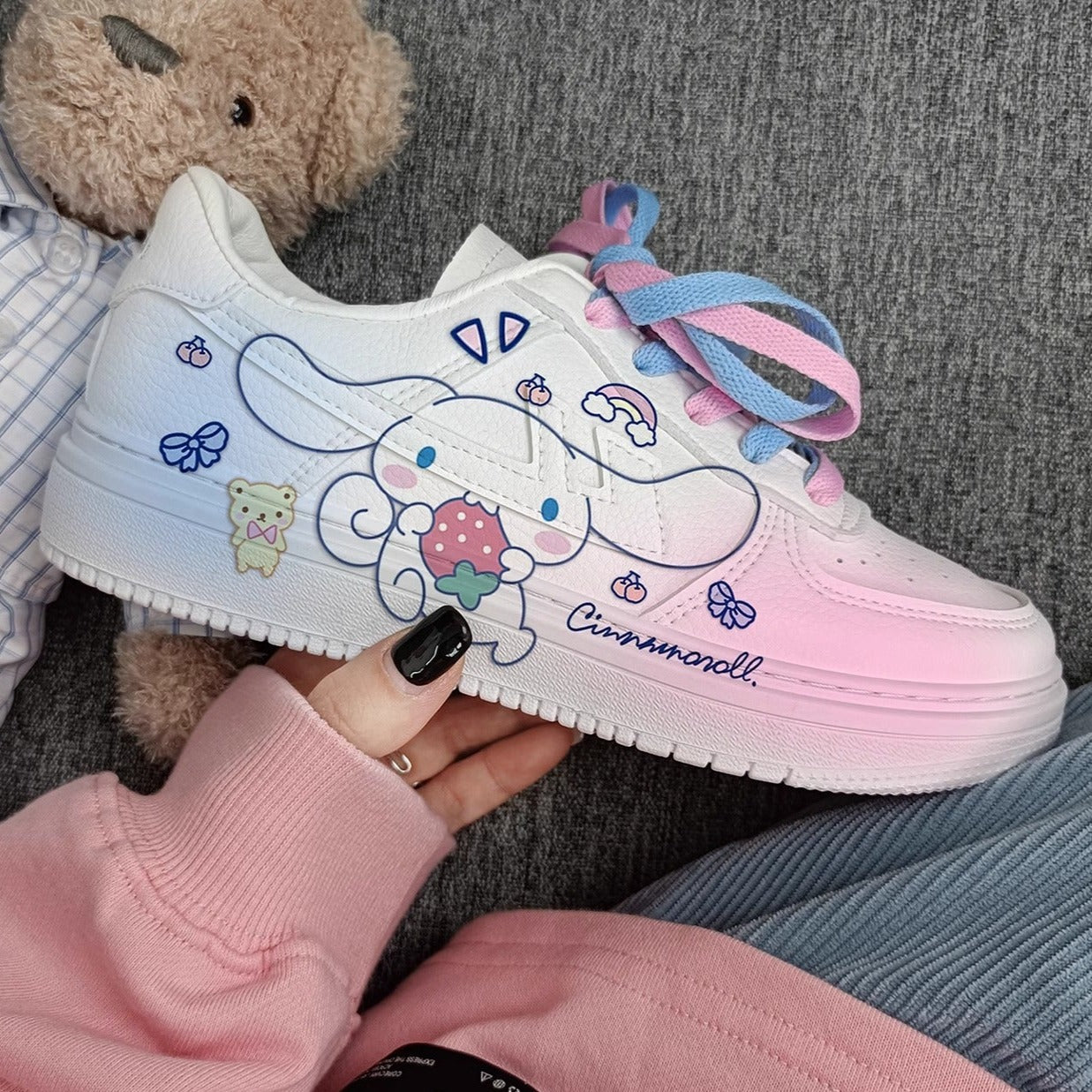 Cute Print Strawberries Cute Anime Shoes Sneakers