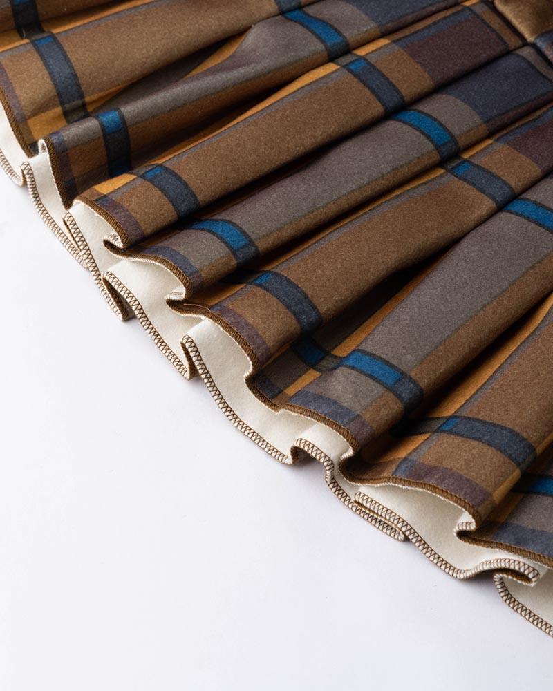 Mocha Academia Plaid Mini Skirt