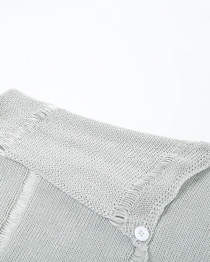 Hoodie Cut Out Knit Coord