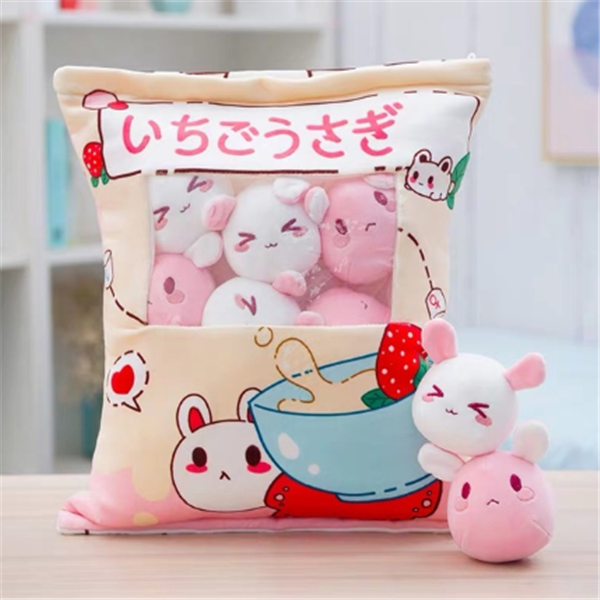 Kawaii Bunny Bag Plushies Pillow