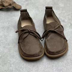 Retro Leather Flat Soft Casual Shoes
