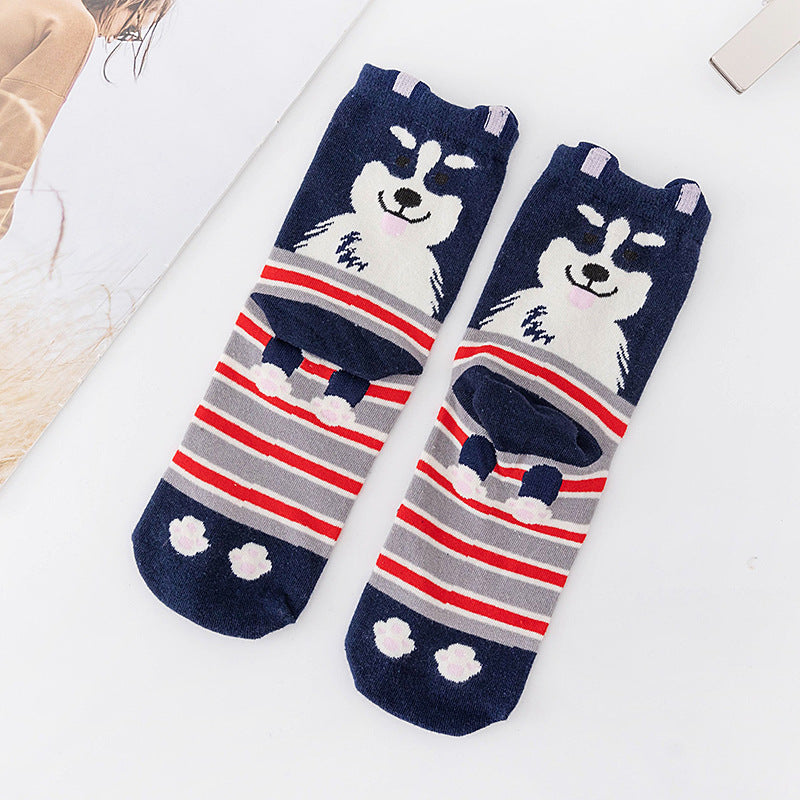 5 Pairs Cute Animal Socks for Women, Funny Dog Socks