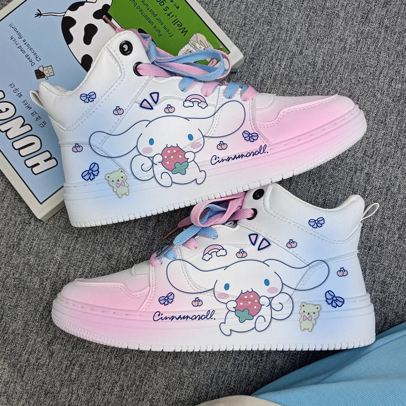 Cute Print Strawberries Cute Anime Shoes Sneakers