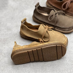 Retro Leather Flat Soft Casual Shoes