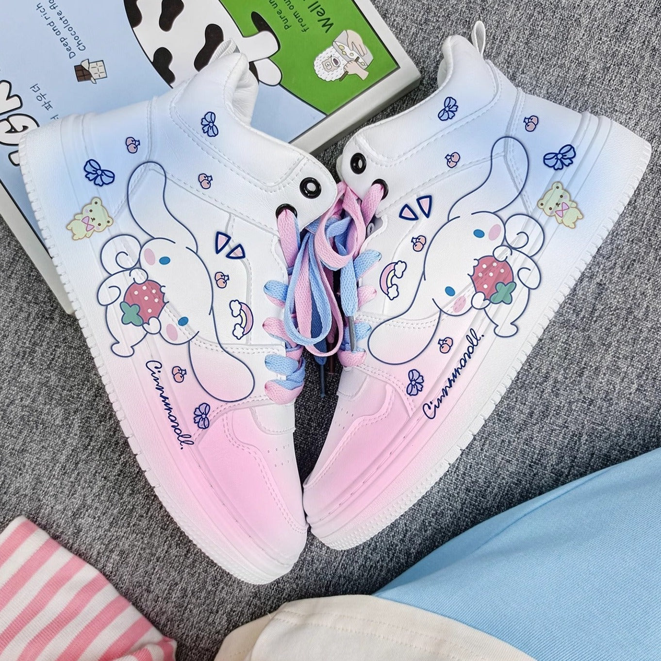 Cute Print Strawberries Cute Anime Shoes Sneakers