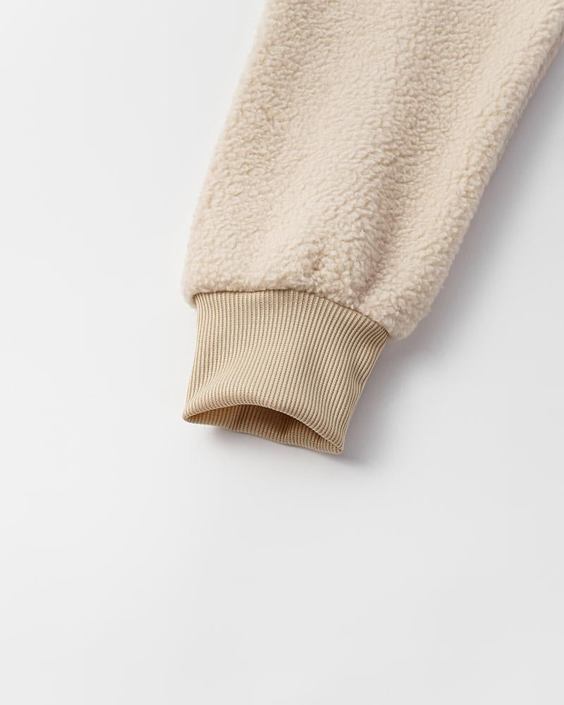 Bear Ear Fuzzy Zip Up Hooded Jacket