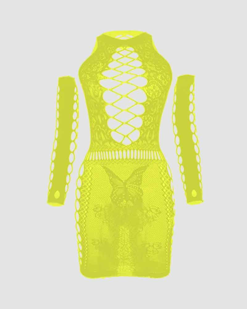 Festival Fishnet Cut Out Dress