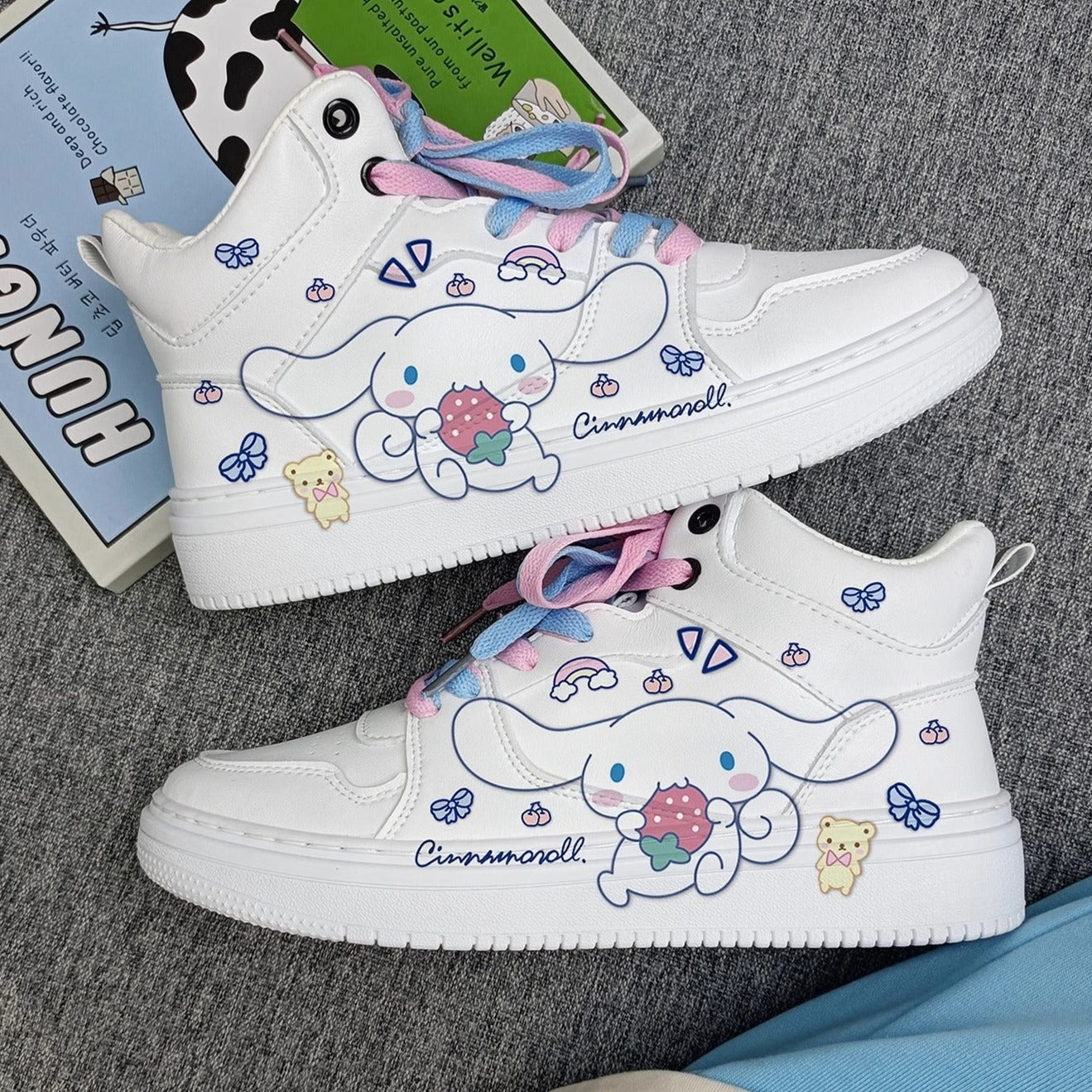 Cute Print Strawberries Cute Anime Shoes Sneakers