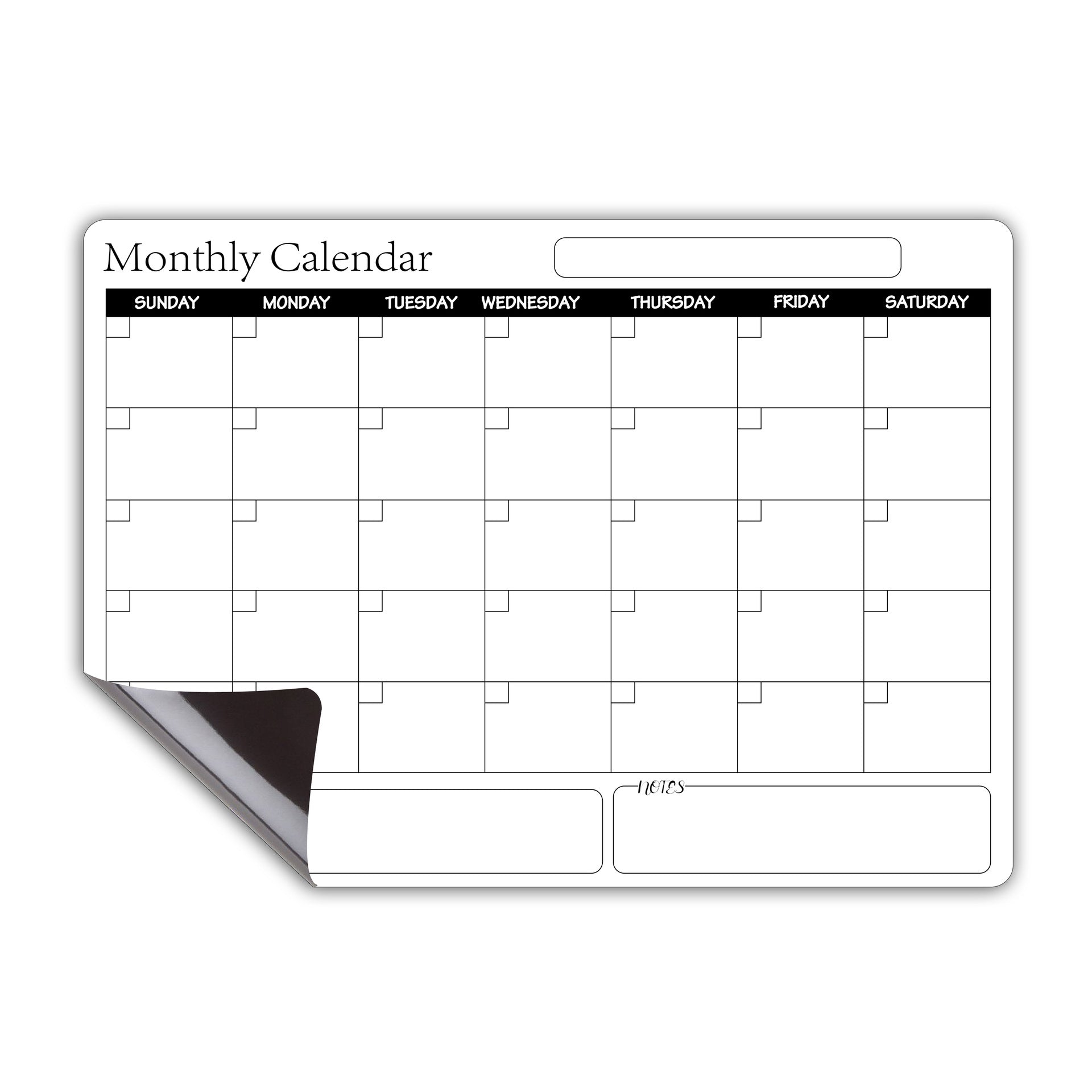 A3 Magnetic Monthly Planner White Board