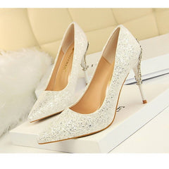 Sequins High Heels Bridal Wedding Prom Homecoming Shoes