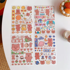 Kawaii Girl Bear Stickers