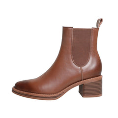 Women's Pointed Leather Handmade Chelsea Boot