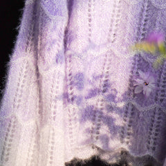 Lazy Gentle Wool Gradient Round Neck Pullover Sweater