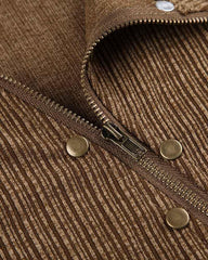 Irregular Lapel Rivet Zipper Knit Top