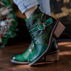 British Racing Leather Ankle Boot