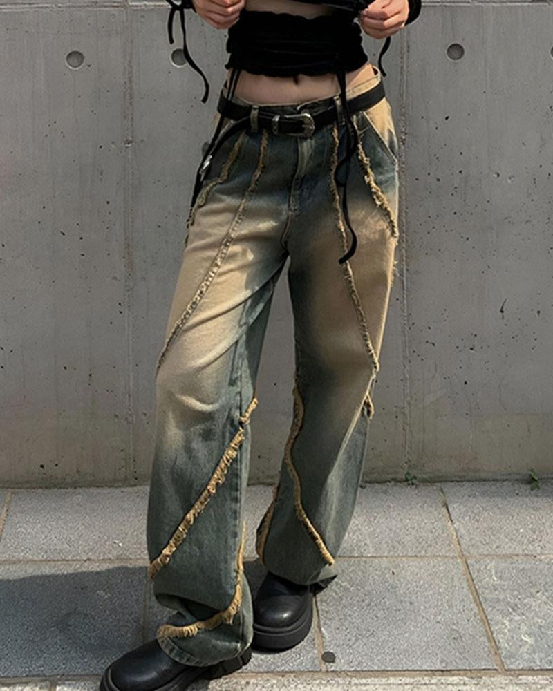 Vintage Fluffed Oversized Jeans
