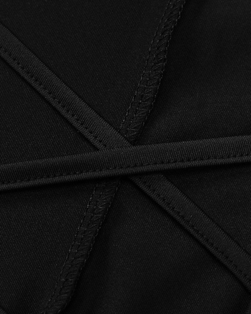 Cross Cut Bodycon Dress