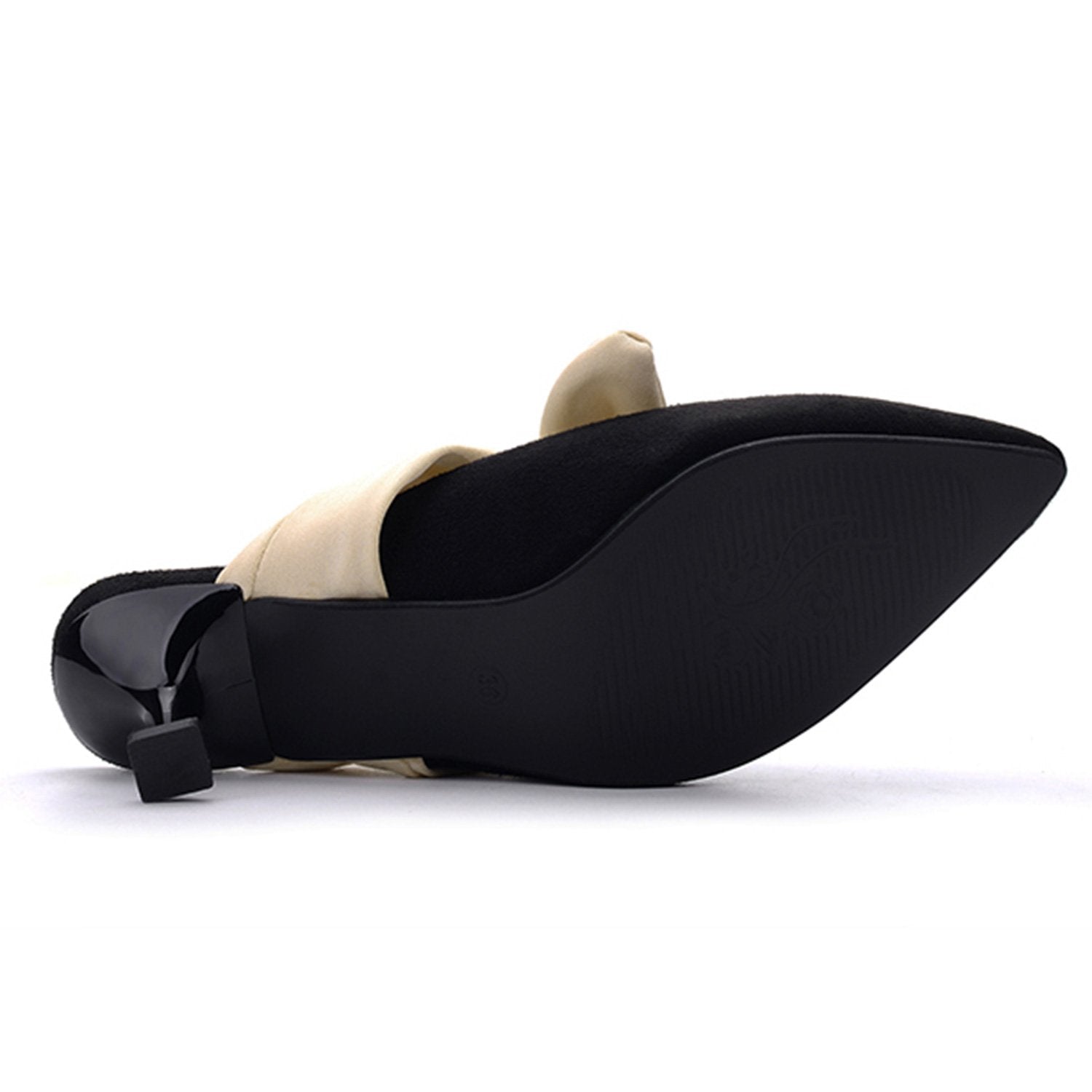 Suede Bow-knot Kitten Heel Mule