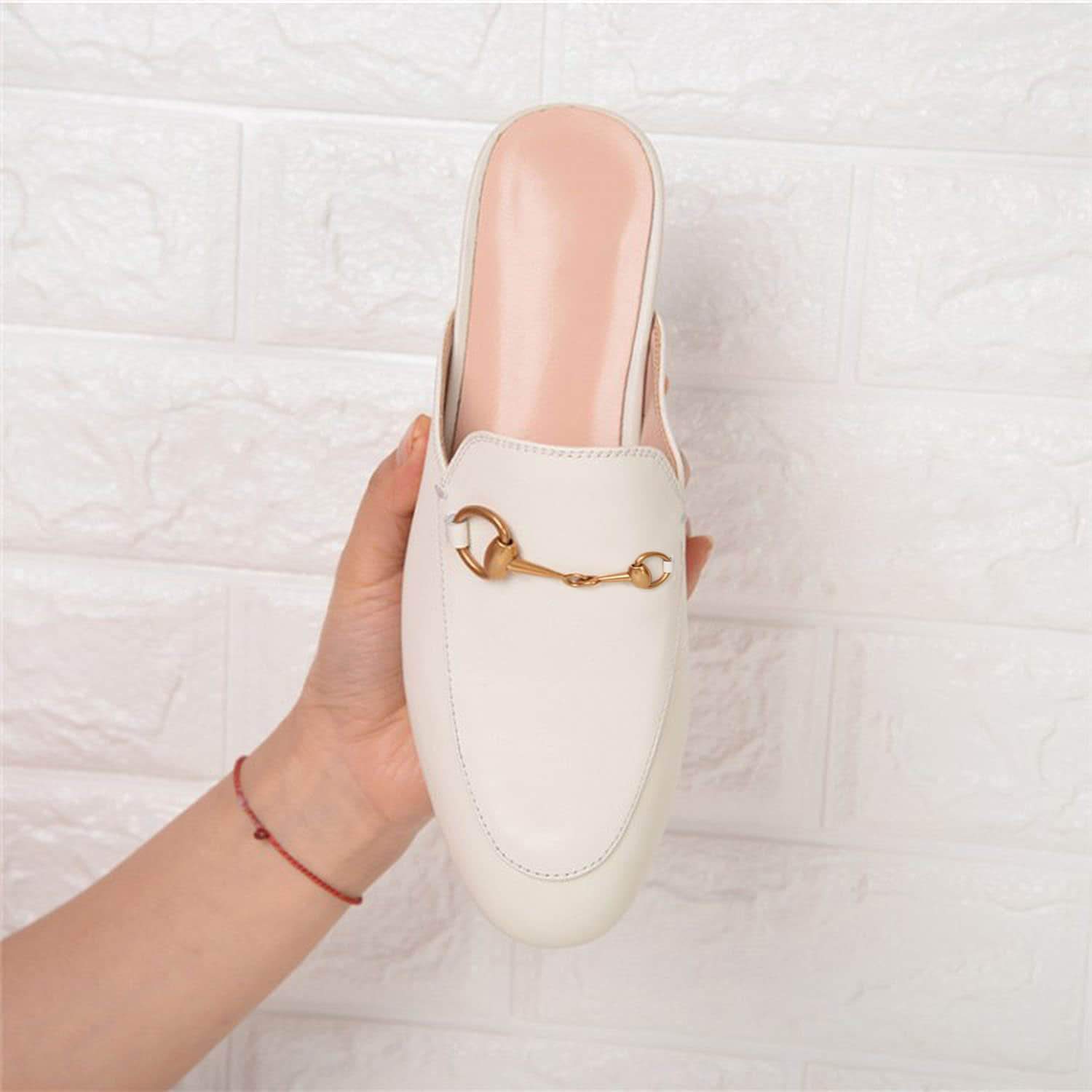 Oxford Slide Slip On Flat Mules Shoes