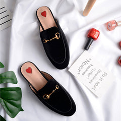Velvet Heart Oxford Slide Slip On Flat Mules