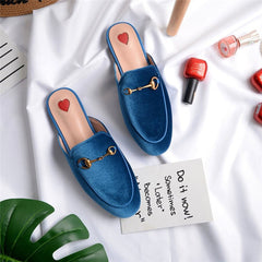 Velvet Heart Oxford Slide Slip On Flat Mules