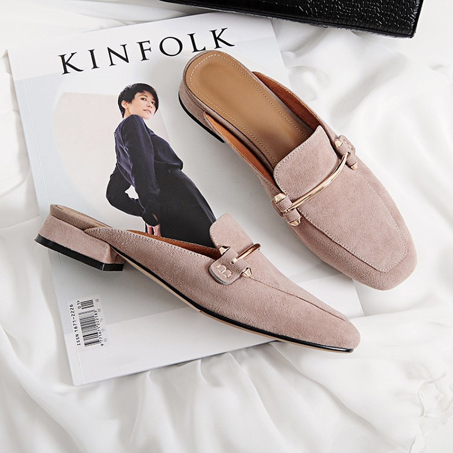 Casual Low Heel Mules Shoes