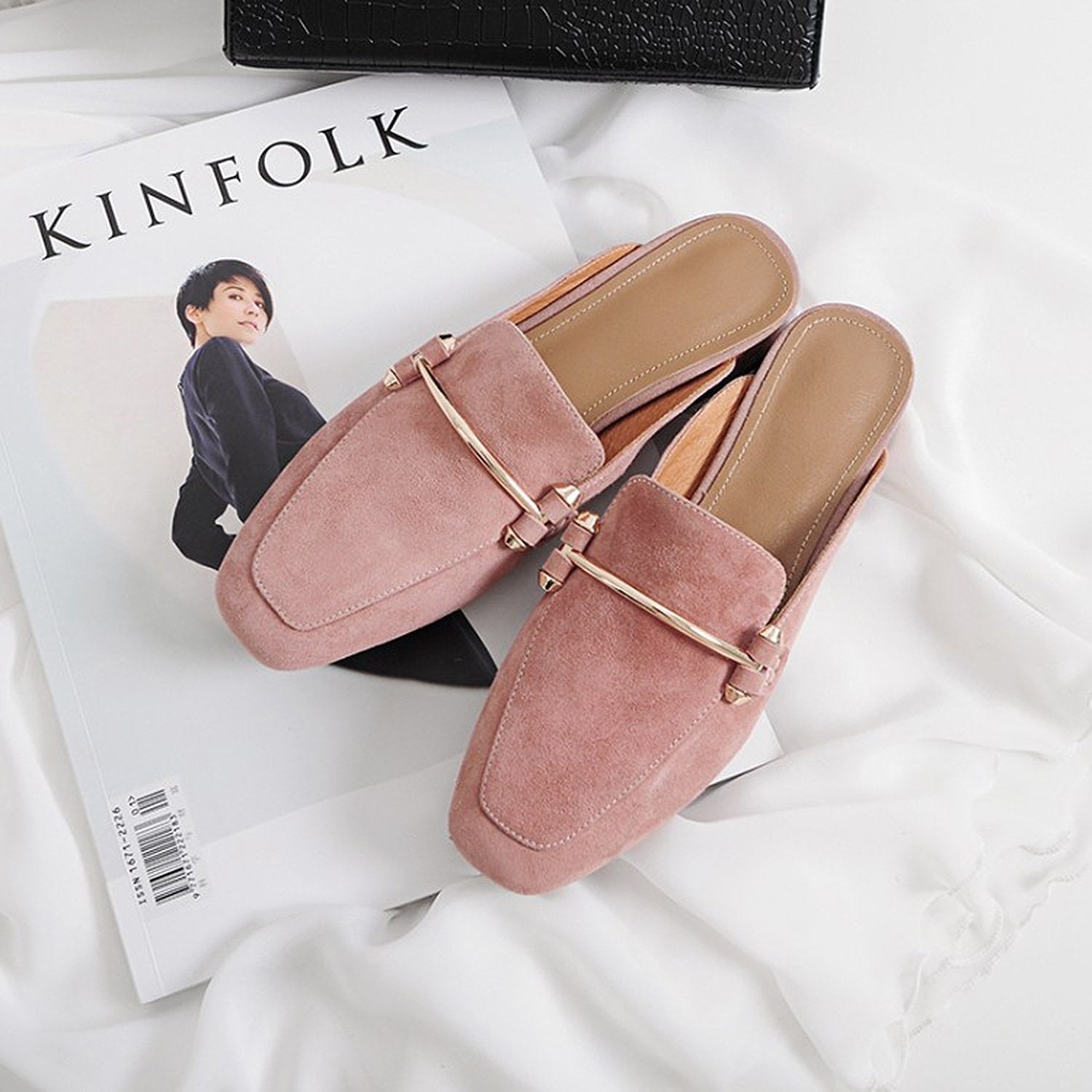 Casual Low Heel Mules Shoes