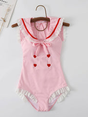 Lolita Cute One Piece Swimwear Sweet Swimsuit for Women