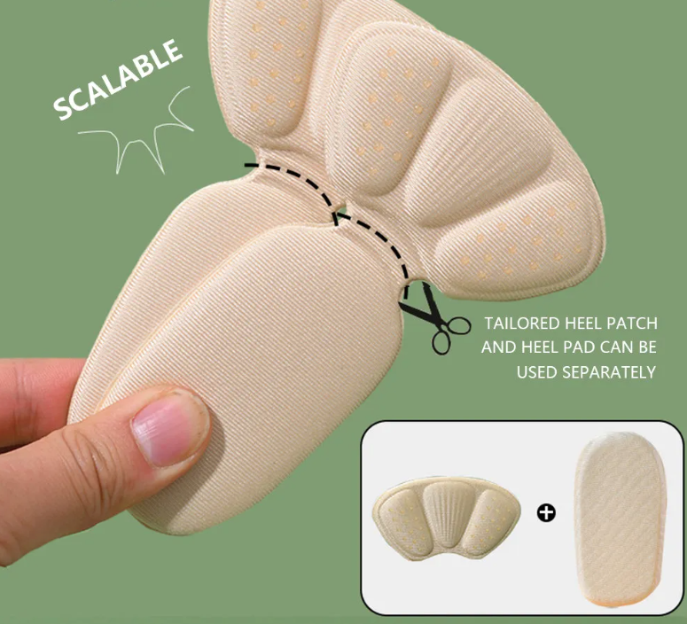 T-Shape Shoe Heel Insoles Foot Heel Pad Adjustable Antiwear Feet Inserts Insoles Heel Protector