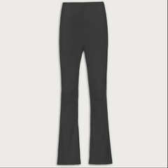 Ribbed Austin Flared Pants - Black