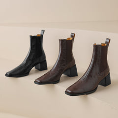 Leather Heeled Chelsea Boot