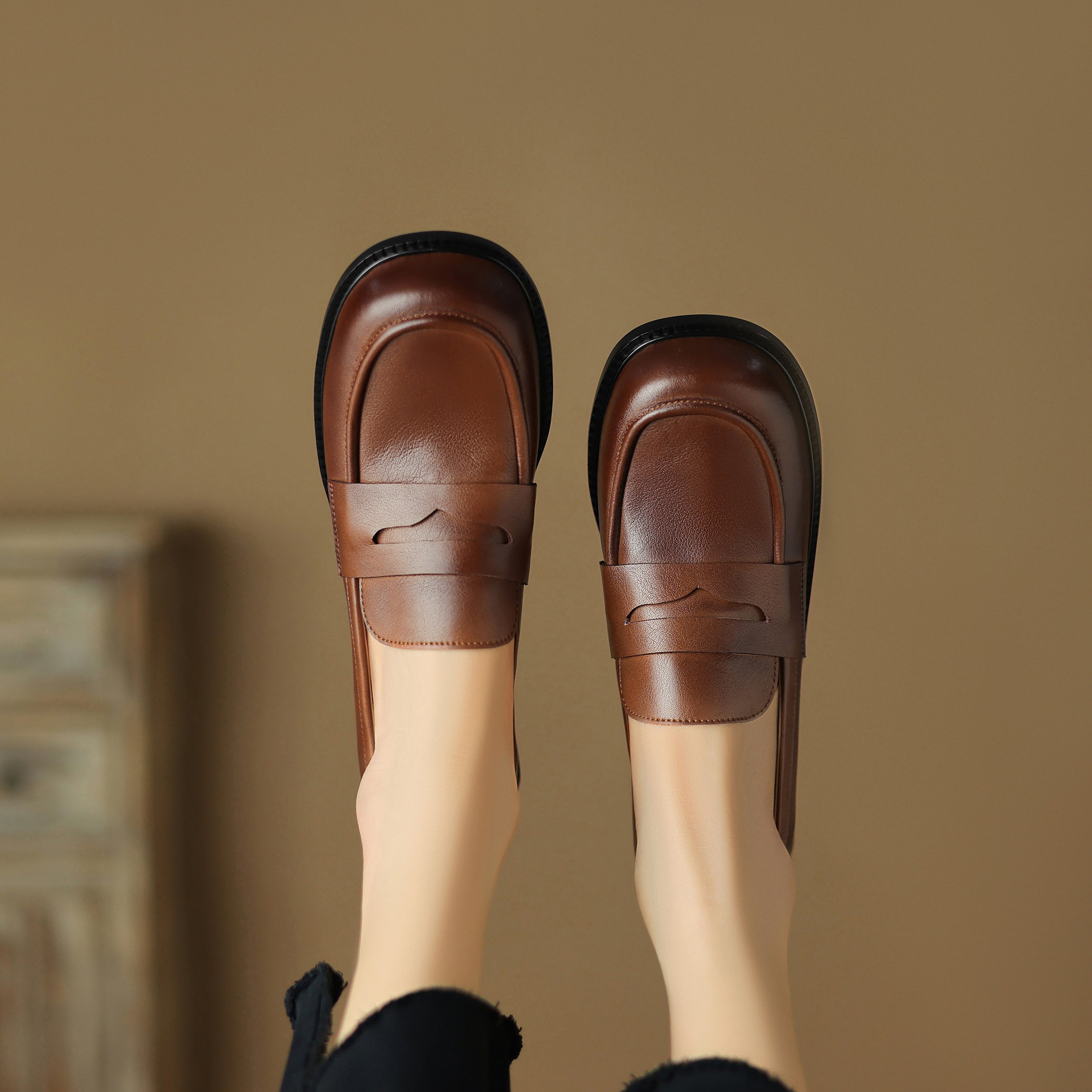 Handmade Loafers Comfortable Leather Shoes