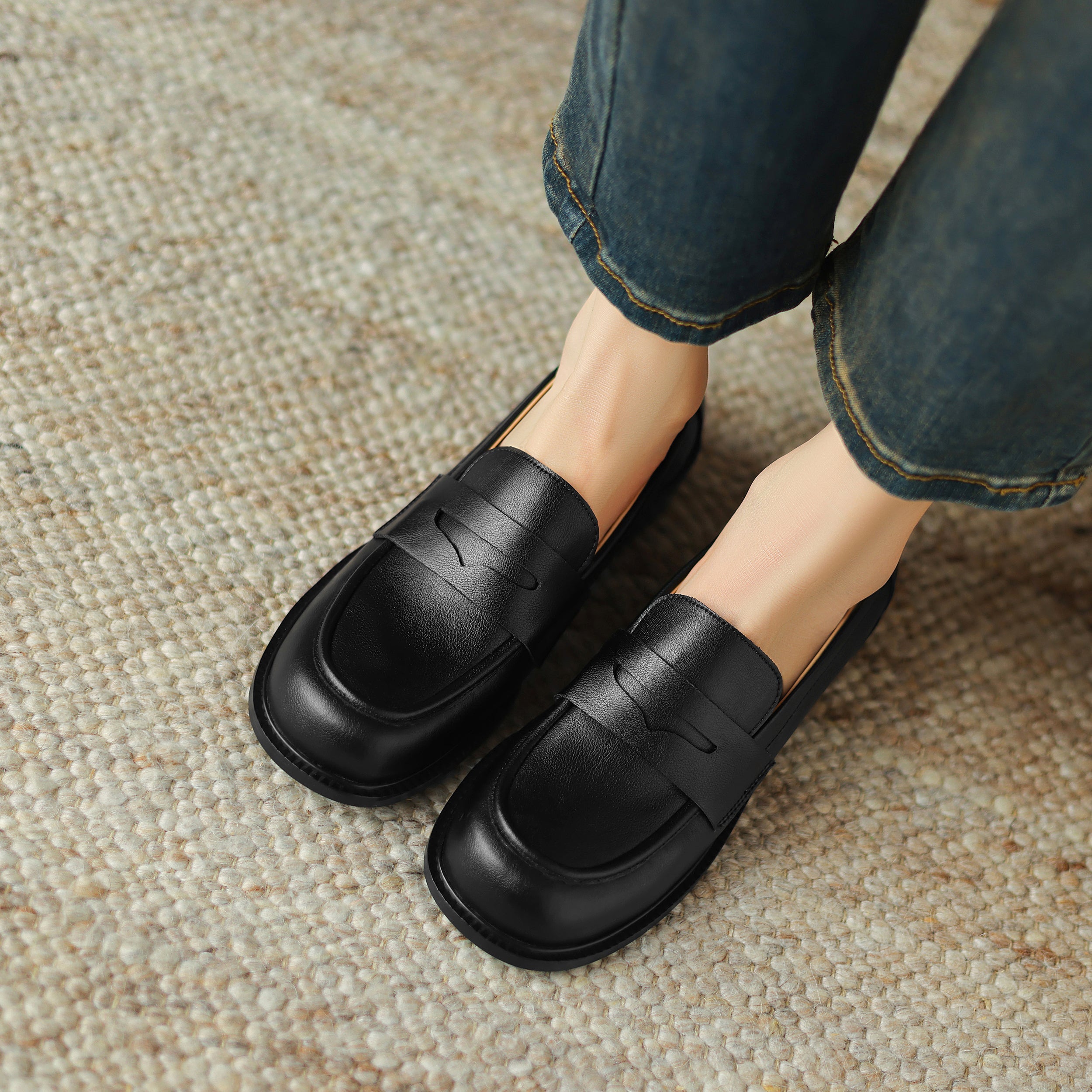 Handmade Loafers Comfortable Leather Shoes