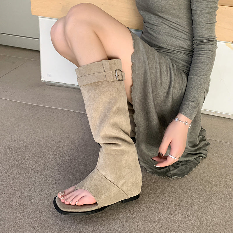 Open Toe Inside Height Sandals Summer Boots