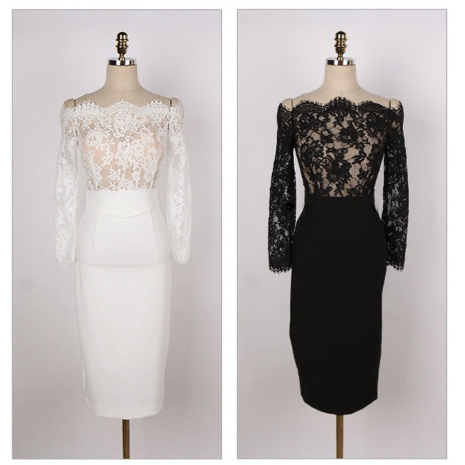 Women's Off Shoulder Holiday Skinny Midi Party Dress