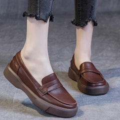 Handmade Leather Soft Sole Loafers Flat Shoes
