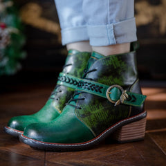 British Racing Leather Ankle Boot