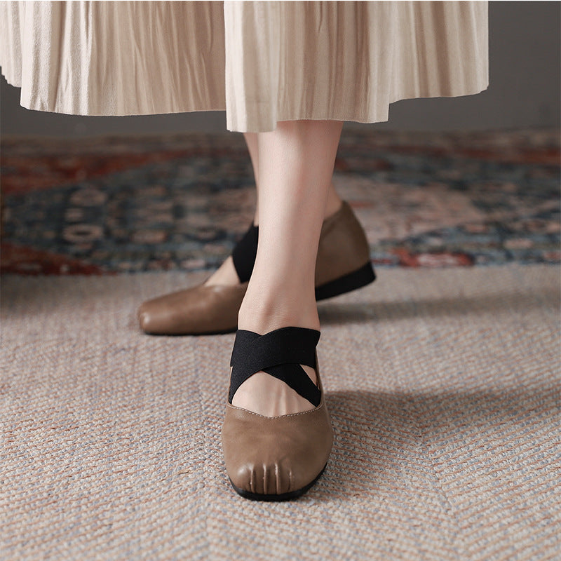 Ballet Shoes Comfortable Mary Jane Shoes Square Head