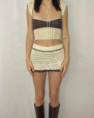 Darcy Mono Knit Mini Skirt Coord