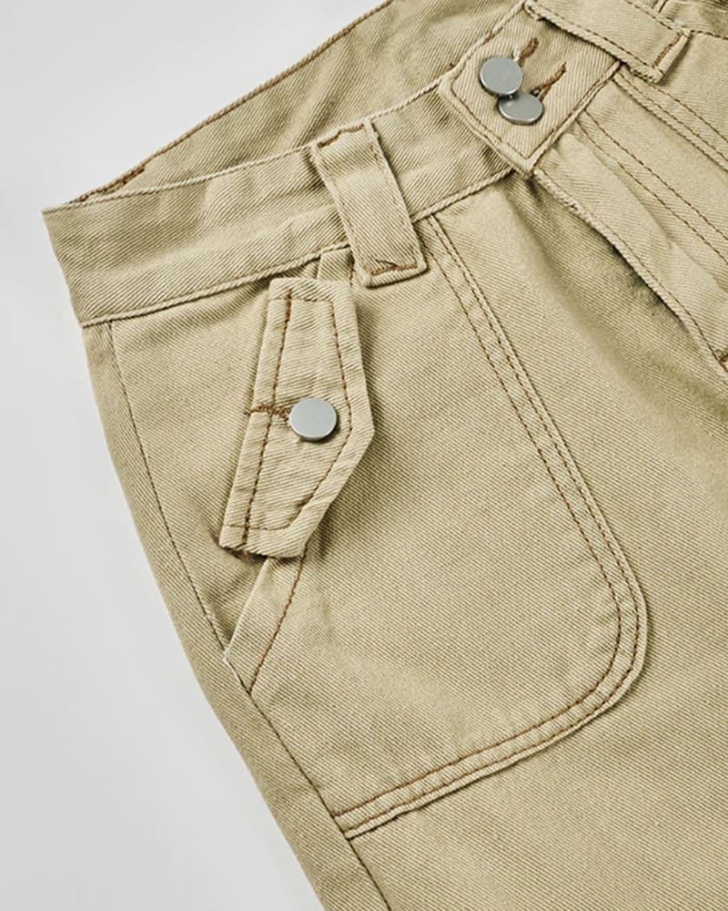 Low Waist Side Pocket Cargo Pants