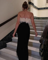 Fluffy Maxi Tube Dress